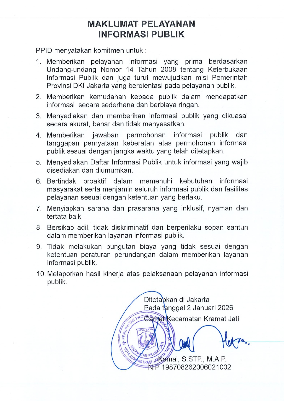 Maklumat Kramat Jati