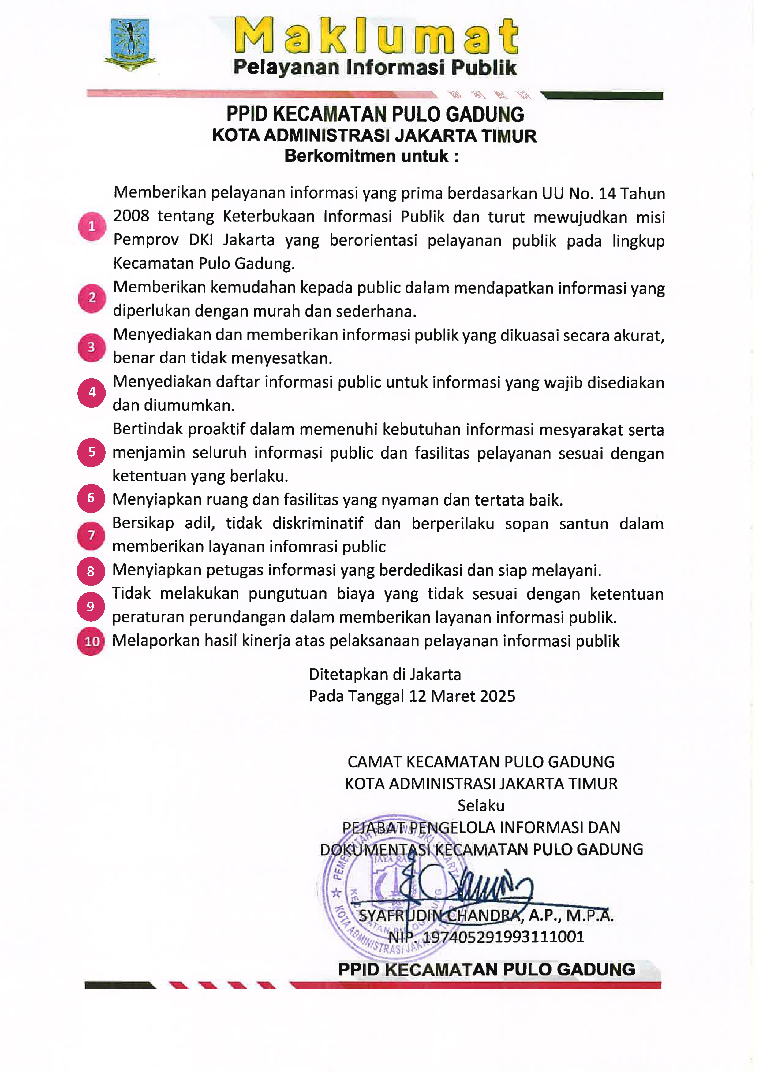 Maklumat Pulogadung