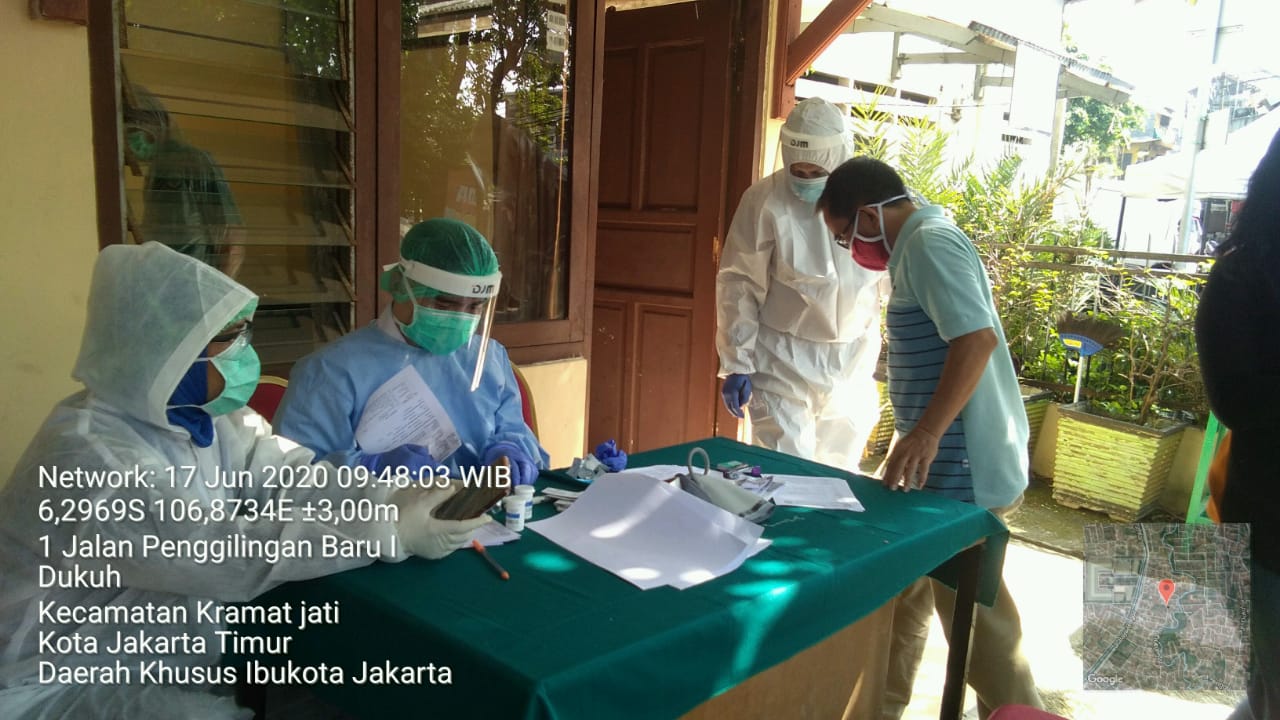 62 Warga RW 01 Kelurahan Rambutan Ikuti `Swab Test`