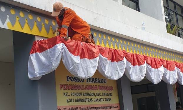 Sambut HUT Kota Jakarta, Kantor Kelurahan Pondok Ranggon Dipercantik