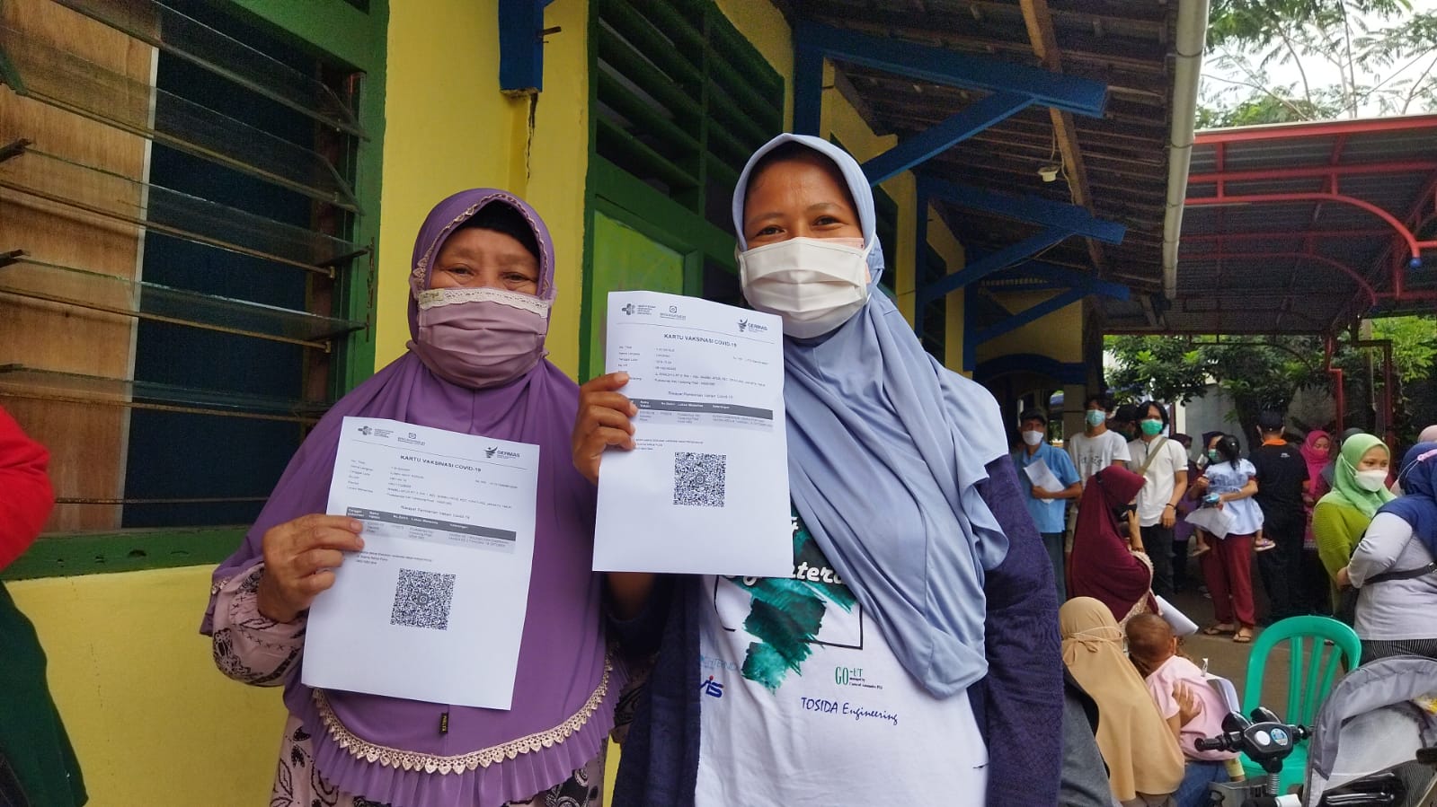 148 Warga Kelurahan Bambu Apus Dapat Vaksin di Madrasah Uswatun Hasanah