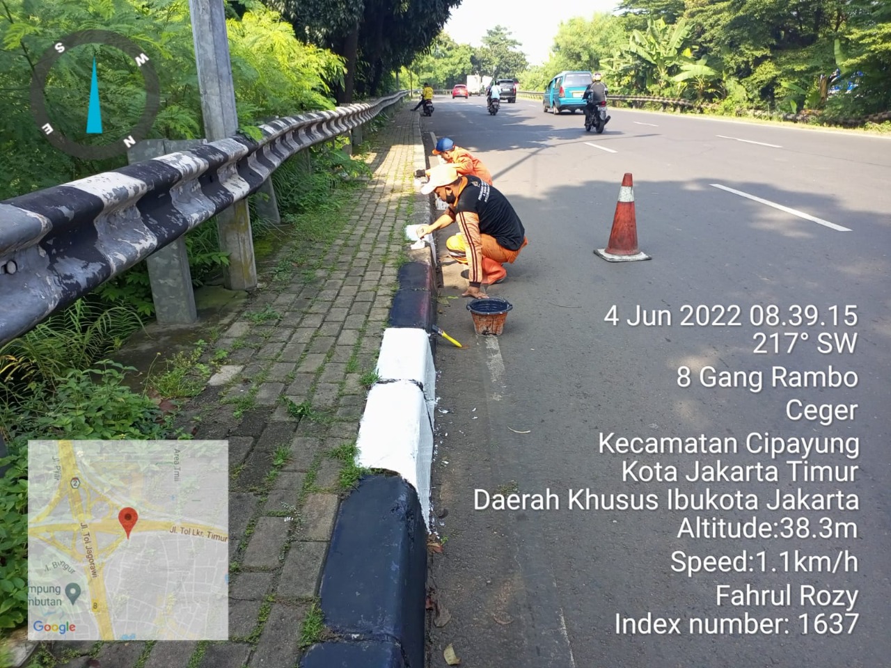 PPSU Kelurahan Ceger Cat Kanstin di Jalan Supriyadi